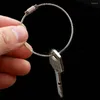 Nyckelringar Låskningsskruvkabel Rope Keychain Vandring utomhus 10st Keyring rostfritt stål Nyckelhållarkedja