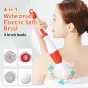 Massager Electric Bath Brush wielofunkcyjny mycie łazienki długi uchwyt kąpiel Silikon Masaż z tyłu Spa Wodoodporne ciało Clean