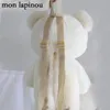 Urso de pelúcia mochila japonês kawaii saco animal meninas escola forma redonda sacos de ombro feminino brinquedos macios 240223