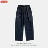 Pants Oversized Y2K Clothes Men's Navy Cargo Baggy Wide Leg Zip Pants Trousers Drawstring Streetwear Sweatpants Trousers For Men