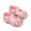 Babyschoenen Babymeisje Schoenen Prinses Glitter Bloem Zacht PU Mary Jane Antislipzool Lente Zomer Sandaal voor 0-6-12mH24229