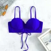 Swim wear Strappy Seashell Bikini Top Mermaid Swim Tops Push Up Bathing Suit Tops For Women With Underwire Bras Swimsuits Sexy Lace Up Br 240229