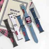 Cinturino in tela denim di moda di design per Apple Watch Series Ultra 8 7 6 5 4 3 2 Se cinturino con fibbia per Iwatch 40 44mm 41 45mm 49mm Accessori designerWEHVWEHV