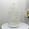 Cages Iron Metal Bird Cage White Bird Cage Decoration Hanging Flower Pot Succulent Wedding Candle Holder Jewelry