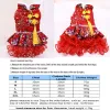 Vestidos para animais de estimação, traje tradicional chinês tang, festas, roupas de casamento para ano novo, natal, cachorro pequeno, yorkshire, chihuahua