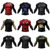 T-shirts Gym T-shirt Fitness Bodybuilding Workout Sportkleding Heren MMA Boksen Jiu Jitsu Sneldrogende Fit Shirts Hardlopen Compressieshirt