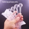 Large Size Thick Pyrex 4inch Glass Oil Burner Pipe Clear Color High Quality Smoking Pipes Transparent Great Tube Tubes Nail Tips for Smoking Accessories