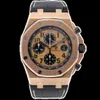 Montre à quartz APF Factory AP Montre-bracelet Royal Oak Offshore Or rose 18 carats Montre mécanique automatique pour homme 26470OR Montre de luxe d'occasion 26470OR OO A002CR.01