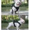 Harnesses Led Luminous Dog Harness Tactical Pet Training Vest met LED -licht reflecterende Nopull Dog Harness voor kleine grote honden 2023 NIEUW