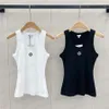 Designer Cotton Tank Top Fashion Women's Tees Summer Vacation Tops Long & Short Clothing 2 Colors