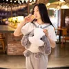 50cm Lovely Kawaii Lolita BunnyRabbit Plush Backpack School Bag Stuffed Animal Toy Plushie for Kids Women Childs Adults Gift 240223