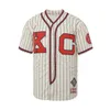 Baseball Jersey KC 5 Sewing Embroidery High Quality Sports Outdoor Beach Wear Beige Stripe Trendy HipHop 240228