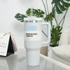 2.0 40oz Stainless Steel Tumblers Cups With Silicone Handle Lid and Straw 2nd Generation Car Mugs Vacuum Insulated Water Bottles