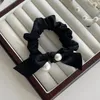 Hair Clips Pearl Butterfly Knot Rope For Women's High-end Satin Tie High Elastic Headband Leather Band