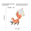 New Exquisite Fox Brooch Clothing Accessories Cartoon Cute Enamel Clip Anti Slip Buckle