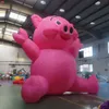 groothandel 8mH (26ft) met blower Gratis levering buitenactiviteiten gigantische opblaasbare roze varken cartoon dierengrondballonnen te koop