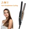 Irons Pro 2 IN 1 Hair Straightener And Curler Hairstyling Tool Electric Wand Waver Iron Plank Rotary Curls Modeler Beauty Salon