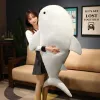 Cushions 55120CM Cute Whale Plush Toy Sea Animal Blue Whale Soft Toy Stuffed Kawaii Animal Pillow Floor Mat Birthday Gifts