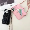 Luxe hoesje voor iPhone 15 14 13 Pro Max 12 11 Plus Pro Crossbodyband Elegant Modieus Uitstekende grip Ontwerp Creatieve Premium Cover met portemonnee voor dames