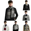 Classic Versátil Luxury Brand Designer Gifts Scarves Classic Business Business Men Cashmere Winter Warm Vintage Shawl Long Wrap 58gfn