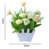 Decoratieve bloemen gesimuleerde plastic potplant 13 15cm Desktop Cover Groen Ingemaakte buitentuin Huis in decoratie