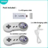 Konsoler Mini TV -videospel Konsol Wireless Controller 4K 2900 Plus Games HDMicompatible Retro Console för SFC / SNES Dual GamePads