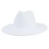 Bérets homme mode Fedora chapeau pour femmes polyvalent Panama 10 cm bord haut daim velours Jazz dame Gentleman à large bord