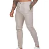 Pantalons pour hommes Hommes Slim Taille moyenne Doux Mince Poches inclinées Longueur de la cheville Bouton Fermeture à glissière Pantalon long d'affaires