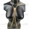 Pearl Body Halsband smycken Luxurisk bröstkedja Midja kedja kroppskedjemode för kvinnor sexiga bikinis strandtillbehör goth 240221