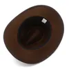 Berets Fedora Chapéus Mulheres Homens Lã Cap Jazz Chapéu Vaca Cabeça Cinto Cowboy Trilby Caps Curly Brim Blower Grã-Bretanha Fedoras