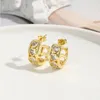 Boucles d'oreilles 5 paires amour coeur cristal couleur or mode CZ bijoux pour femmes en gros Brincos