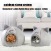 Tappeti gatto letto rotondo nido gatto culo nido nido semienclosed letto gatto calda e morbido animale domestico forniture graziose orecchie di gatto