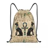 Shopping Bags Egyptian Eye Of Horus Drawstring Men Foldable Sports Gym Sackpack Ancient Egypt Hieroglyphics Training Storage Backpacks