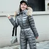 Ensembles Oulylan une pièce Ski costume femmes vestes hiver à capuche Parka combinaison femmes body ceintures combinaisons fermeture éclair salopette survêtements