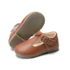 Flat Shoes New Kids Shoes Girl Leather Girls Buckle Multicolor Base Casual Baby Princess Ldrens Dressh24229