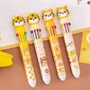 Kawaii Cartoon Tiger Ballpoint Pens Silikon Kolorowy atrament żel Koreańskie papiery papiernicze Cute Kids Press School Office