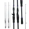 Rods Lure Fishing Rod 1.65m 1.8m Carbon Fiber M Power 2 Section Spinning Baitcasting Fishing Tackle Lure Rod