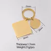 Anahtarlıklar Ayna Cilalı Paslanmaz Çelik Ana Zinciri Asma Kare Yuvarlak Kolye Key Teys, DIY Mücevher Yapımı Anahtarlık Toptan 10 PCS