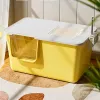 Boxes Indoor Sandbox Cat Bedpans Top Entry Training Covered Playground Cat Bedpans Toilet Litter Arenero Gato Pet Products QF50CB