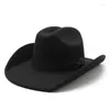 Berretti Cappelli per le donne Cappello da coppa britannico da uomo Cowboy occidentale Cowgirl Country Jazz Panama Fedora di lusso da donna elegante 2024