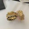 7Style Fade Never Fade Brand Letter Gold Plated Copper Open Designer Pearl Ring Womens Jewelry Gifts One Storlek 7 240229