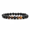 8mm preto lava pedra turquesa grânulo braclets difusor de óleo essencial pulseira para mulheres homens jóias ll