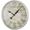 Wall Clocks Indoor 20" White And Galvanized Raised Arabic Farmhouse Analog Clock