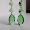 Żyrandol Crystal Camal 2pcs Appregreen 38 mm koni-oko Prisms Pisms Wisidant 14 mm Octagon Bead Suncatcher Garland Lighting Część oświetlenia