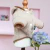 Dresses Autumn Winter Hoodie Dog Clothes Small Dogs Puppy Coat Solid Plush Warmth Chihuahua Poodle Cute Pattern Yorkshire Bulldog