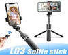 L03 trépied en alliage d'aluminium Selfie bâton rechargeable pliable avec télécommande Bluetooth pour smartphone support d'appareils photo ont Retai1956108