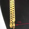 Hip Hop Rapper 8mm 24 polegadas 14K Estampado Sólido Fino Ouro GF Corrente Cubana Moda Colar2733