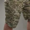 Men's Shorts Men Summer Button Zipper Urban Military Tactical Straight Leg Pockets Solid Camouflage Print Cargo Streetwear