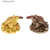 Inny wystrój domu Feng Shui Toad Money Lucky Wealth Chinese Golden Frog Toad Mones Home and Office Decoration Lucky Gift Dekoracja K240229