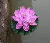 Decorative Flowers Wreaths Artificial Floating Lotus Garden Aquarium Pool Happytime Water LiliesH24229